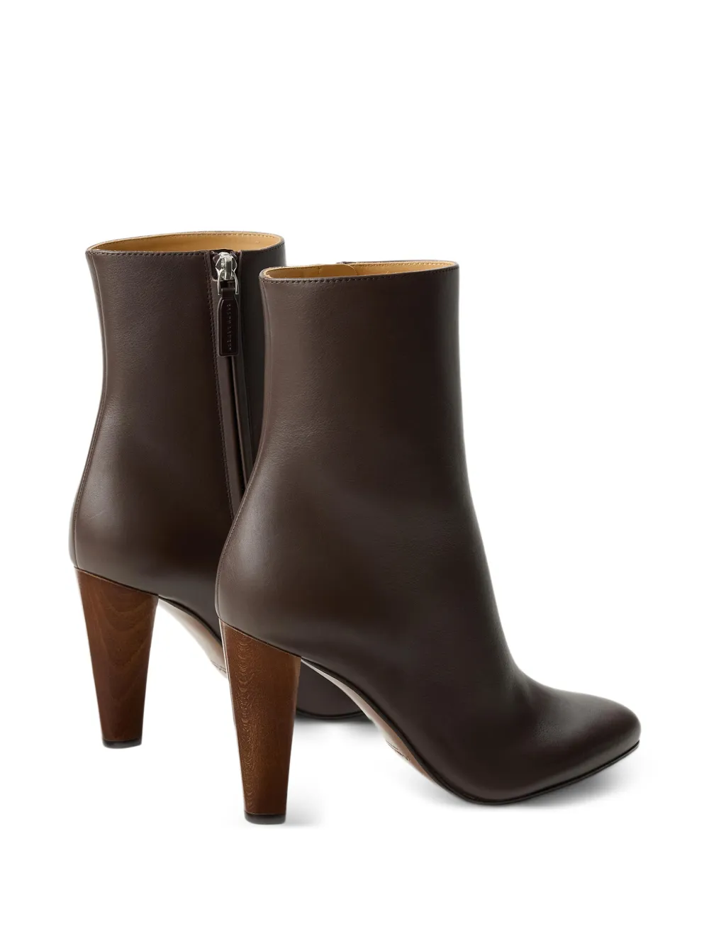 Ralph Lauren Collection Bernice leren enkellaarzen Bruin