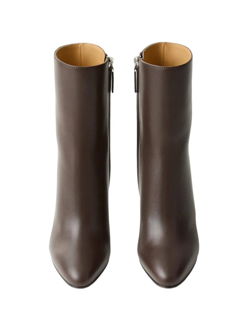 Ralph Lauren Collection Bernice leren enkellaarzen Bruin