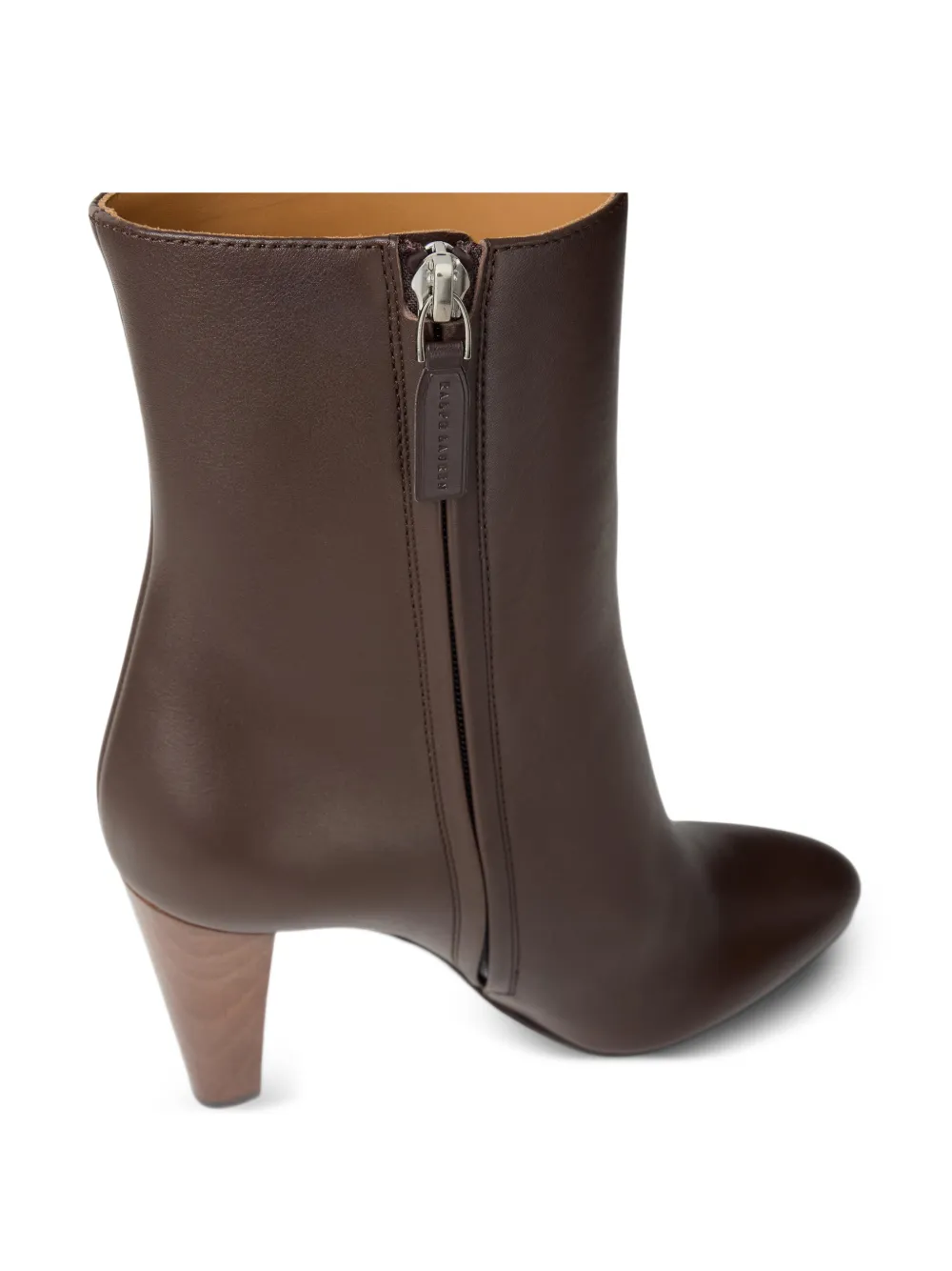 Ralph Lauren Collection Bernice leren enkellaarzen Bruin