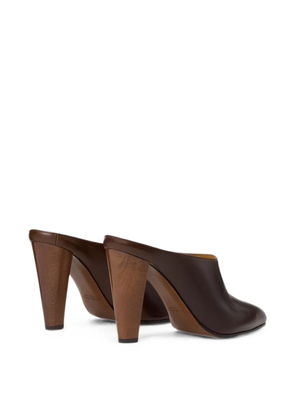 Ralph Lauren Collection Ashtyn leather heeled mules Bruin