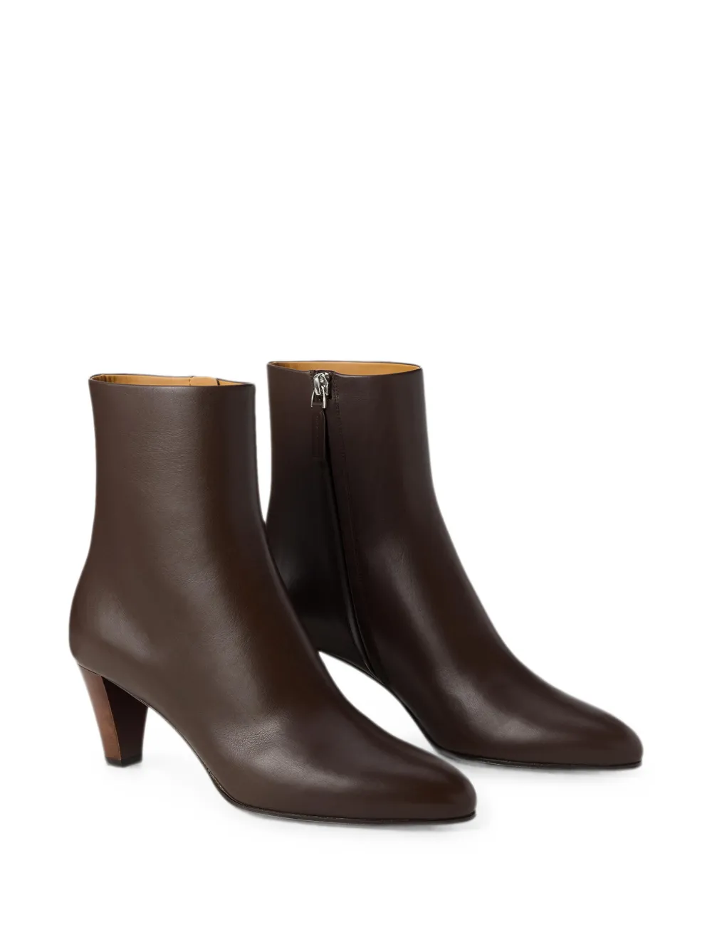 Ralph Lauren Collection Bernice leren enkellaarzen Bruin
