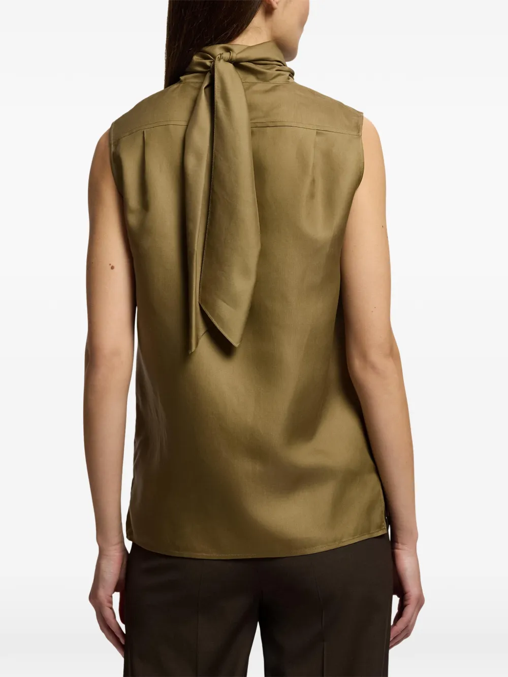 Ralph Lauren Collection Gilmore mouwloze top Groen