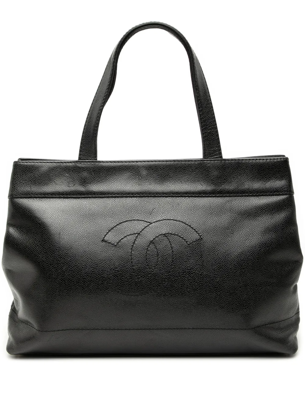 CHANEL Pre-Owned 2002-2003 CC Caviar tote bag - Nero