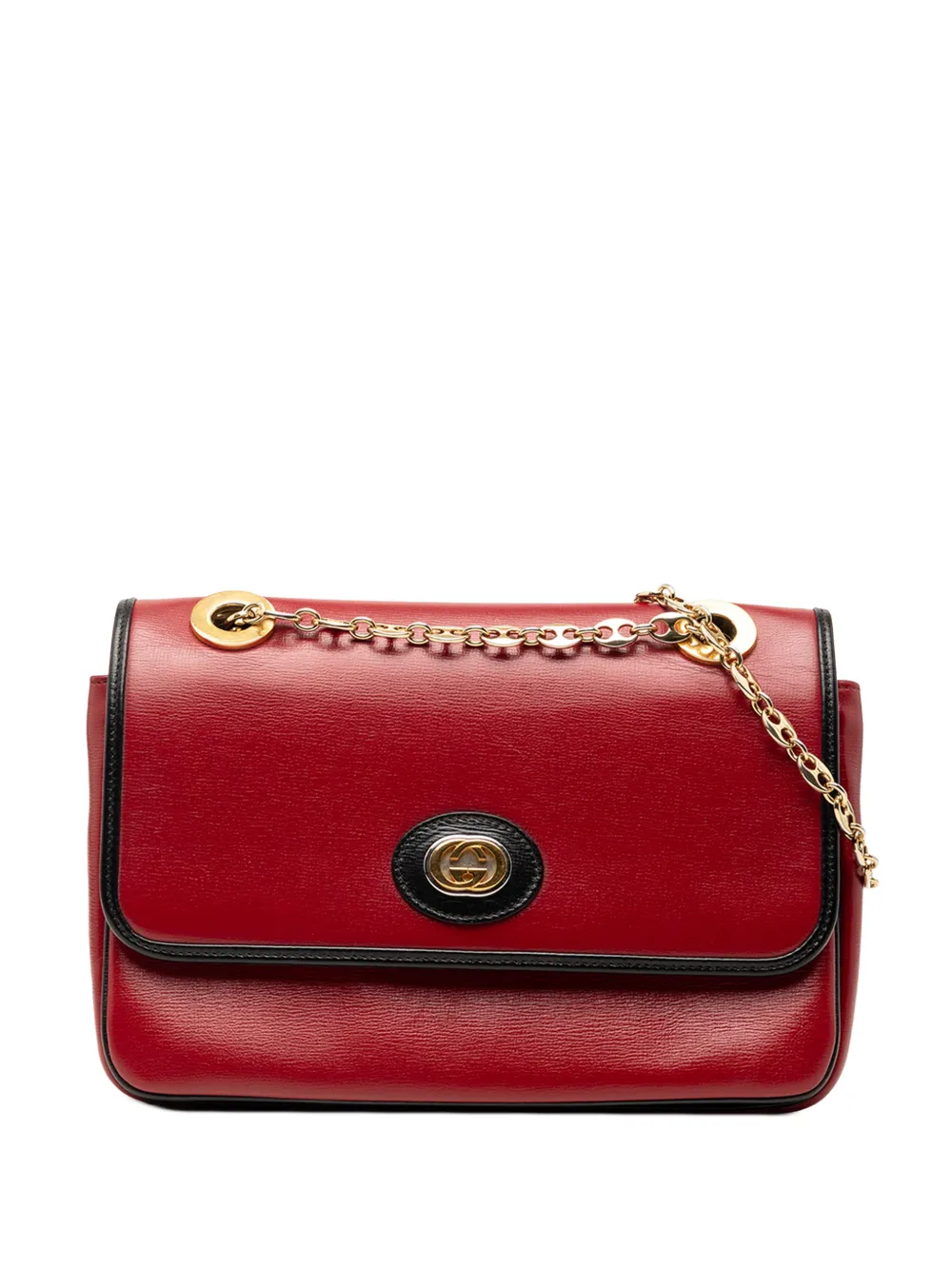 Gucci Pre-Owned 2000-2015 Small Leather Marina Chain shoulder bag - Rosso