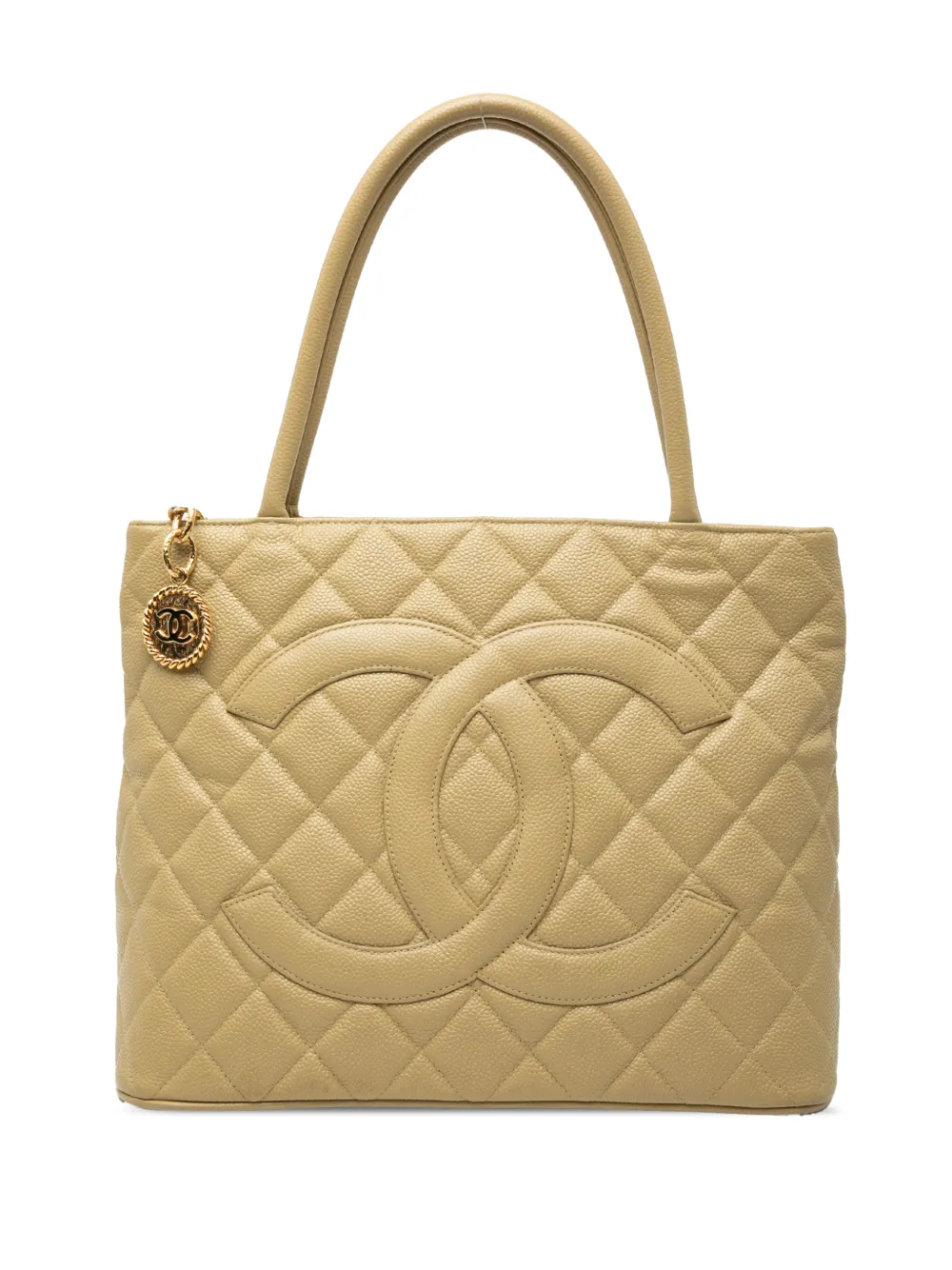 CHANEL Pre-Owned Borsa tote Medallion in pelle Caviar 2003-2004 - Toni neutri