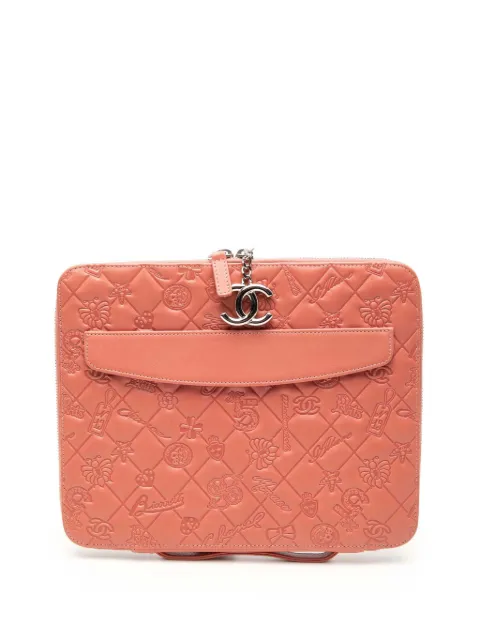 CHANEL Pre-Owned 2010-2011 Lucky Symbols Clutch aus geprägtem Lammleder