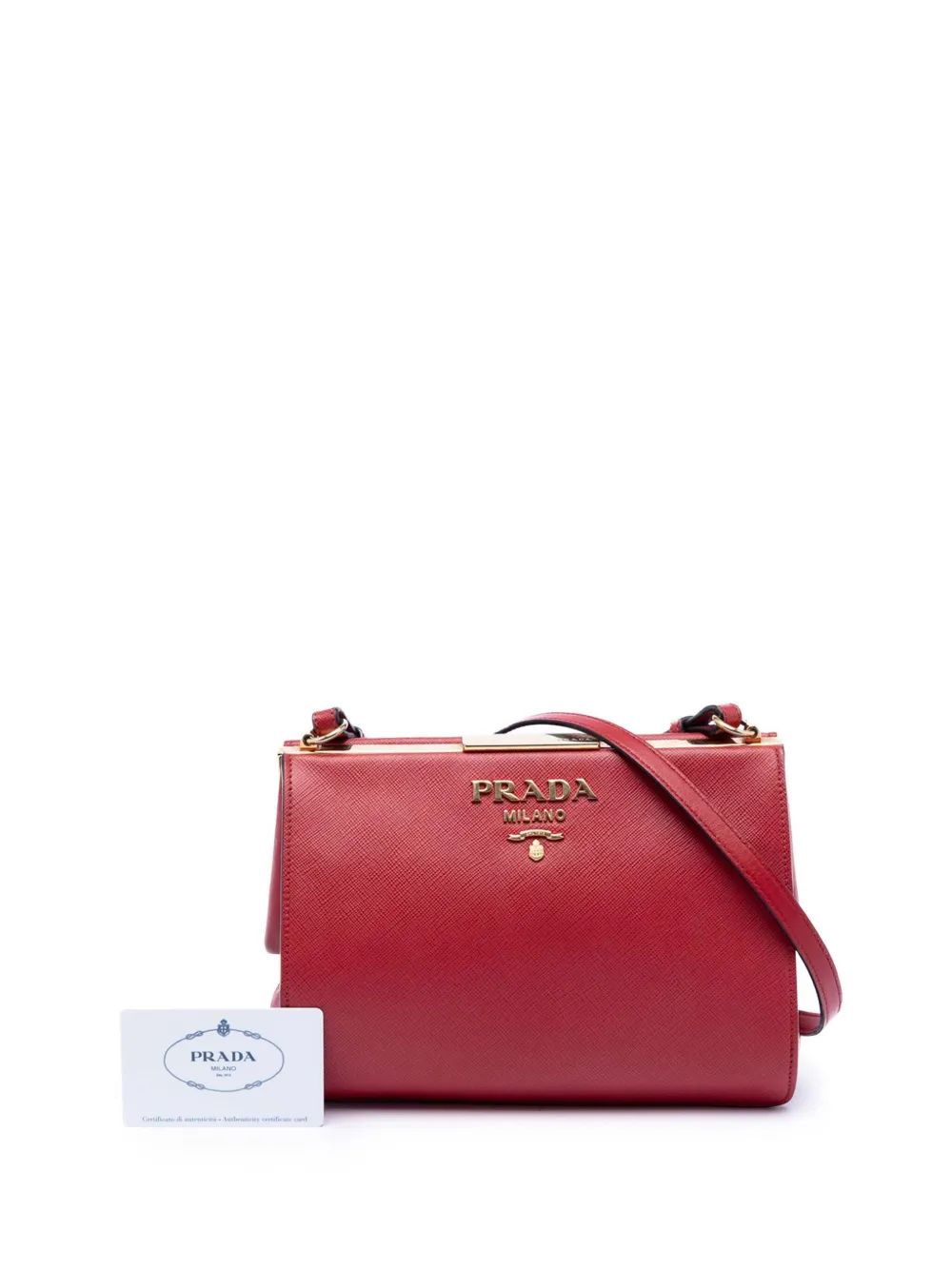 Prada Pre-Owned 2010-2026 Saffiano And City Calf Light Frame