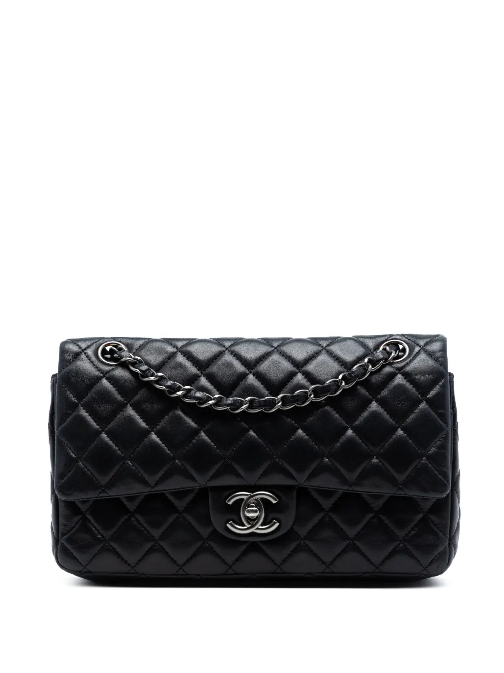 CHANEL Pre-Owned 2008-2009 Medium Classic Lambskin Double Flap shoulder bag - Nero