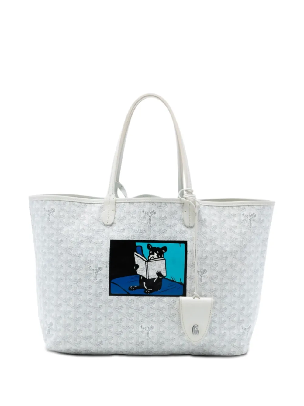 Goyard Pre-Owned 2021 Goyardine French Bulldog Saint Louis PM tote bag - Bianco