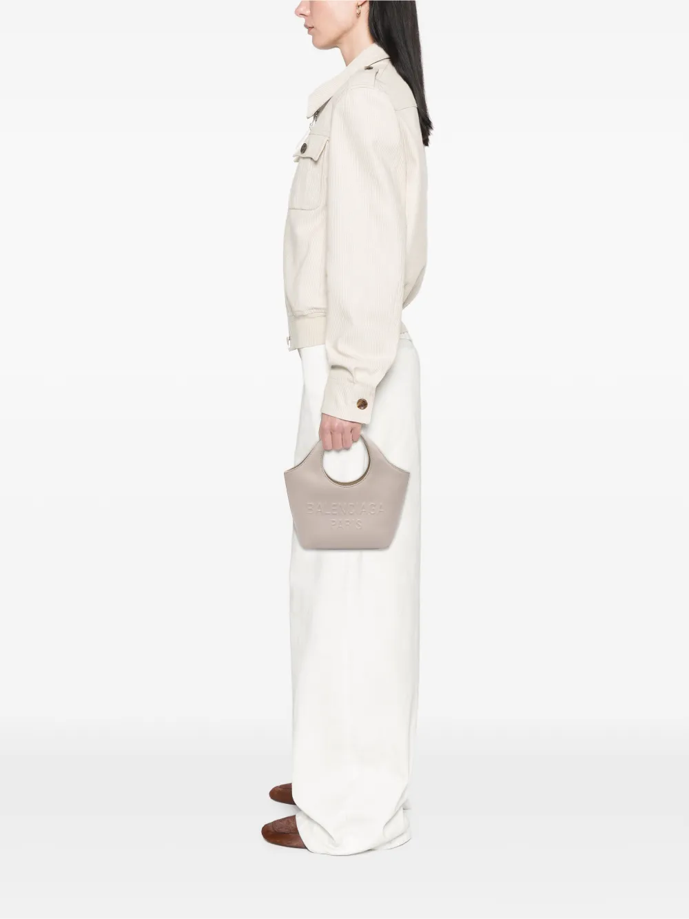  Balenciaga Pre-owned Sac Cabas Mary Kate Xs En Cuir De Veau Lisse (2010) - Marron 