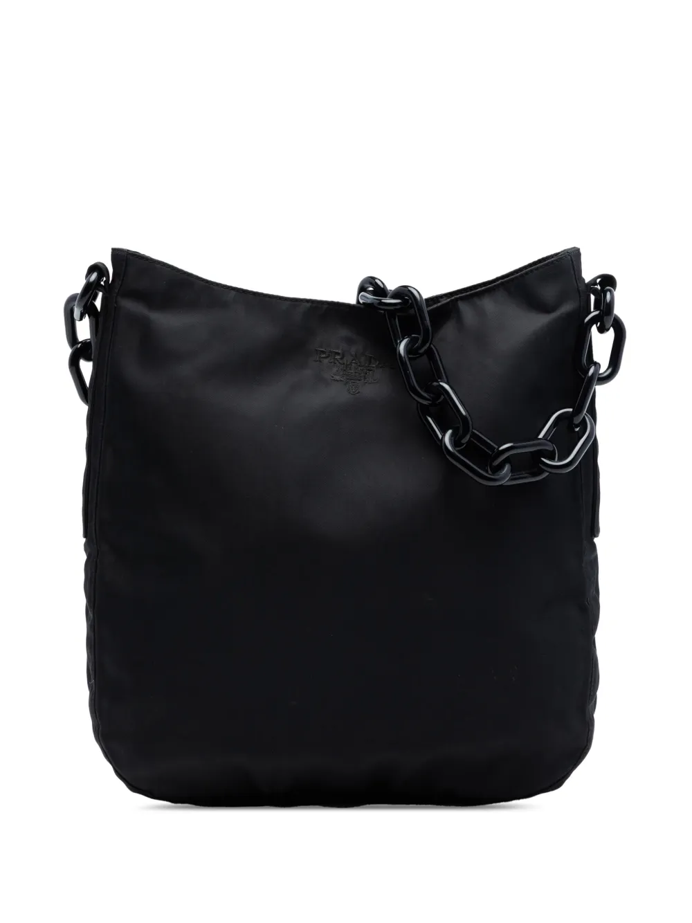 Prada Pre-Owned 2010-2026 Tessuto Resin Chain shoulder bag - Black