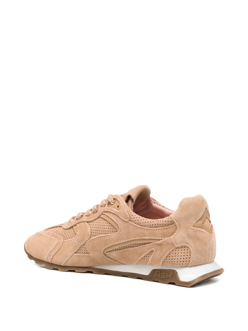 Ash perforated suede sneakers Beige