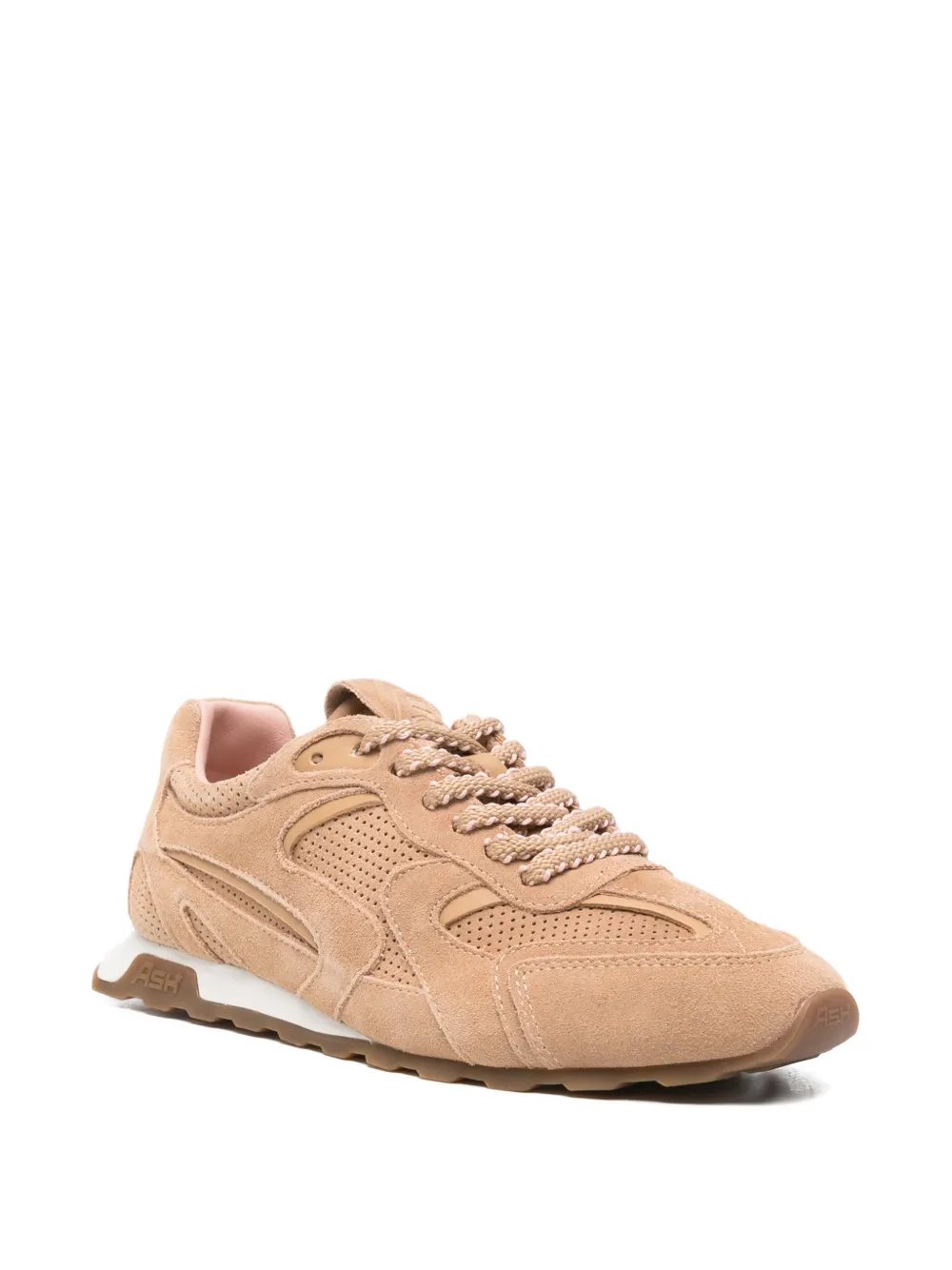 Ash perforated suede sneakers Beige