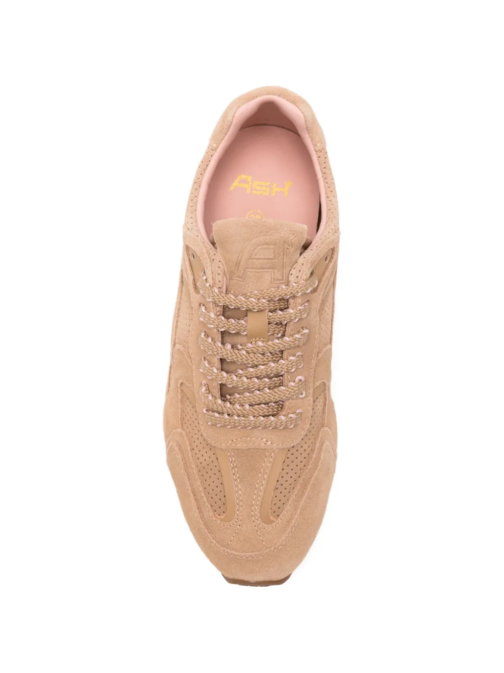 Ash perforated suede sneakers Beige