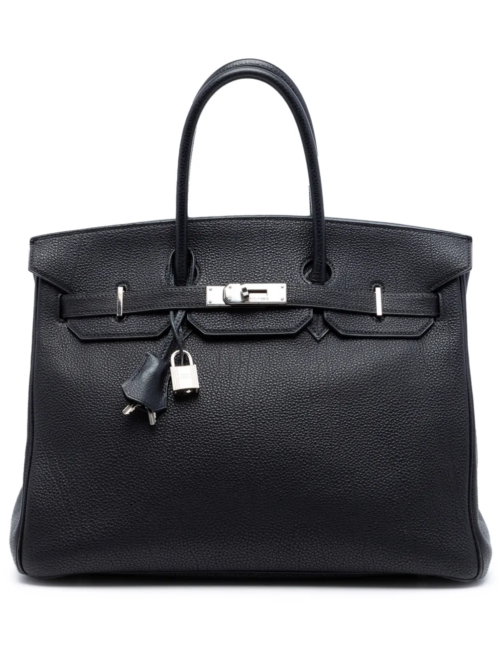Hermès Pre-Owned 2003 Togo Birkin Retourne 35 handbag - Nero