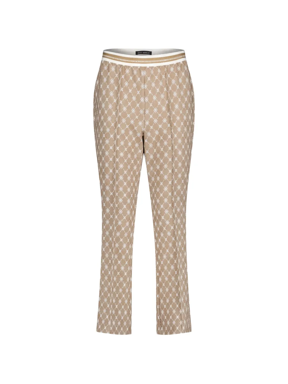 Betty Barclay monogram-print elasticated-waistband trousers - Toni neutri
