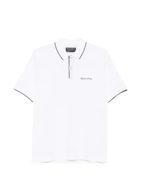Marc O'Polo logo-embroidered tipped polo shirt