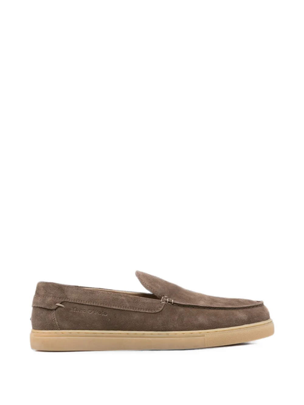 Marc O'Polo Model Check suede slip-on loafers Bruin