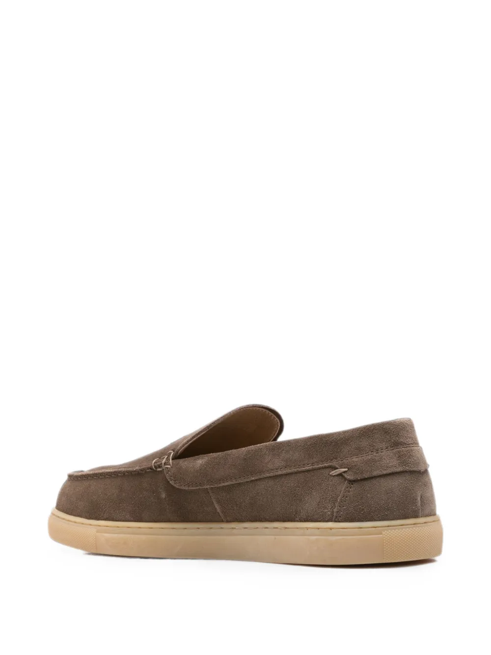 Marc O'Polo Model Check suede slip-on loafers Bruin