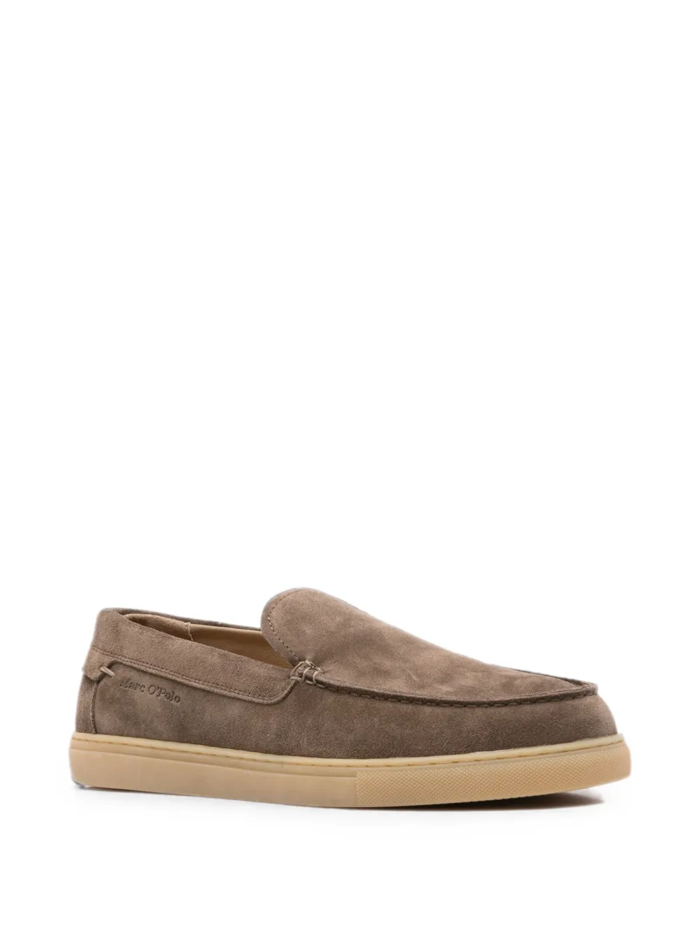 Marc O'Polo Model Check suede slip-on loafers Bruin