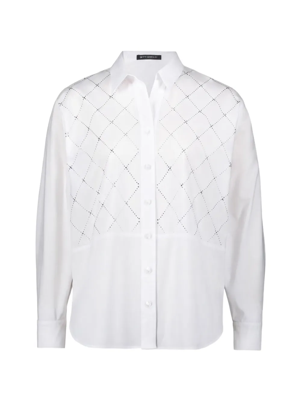 Betty Barclay rhinestone-embellished long-sleeve shirt - Weiß