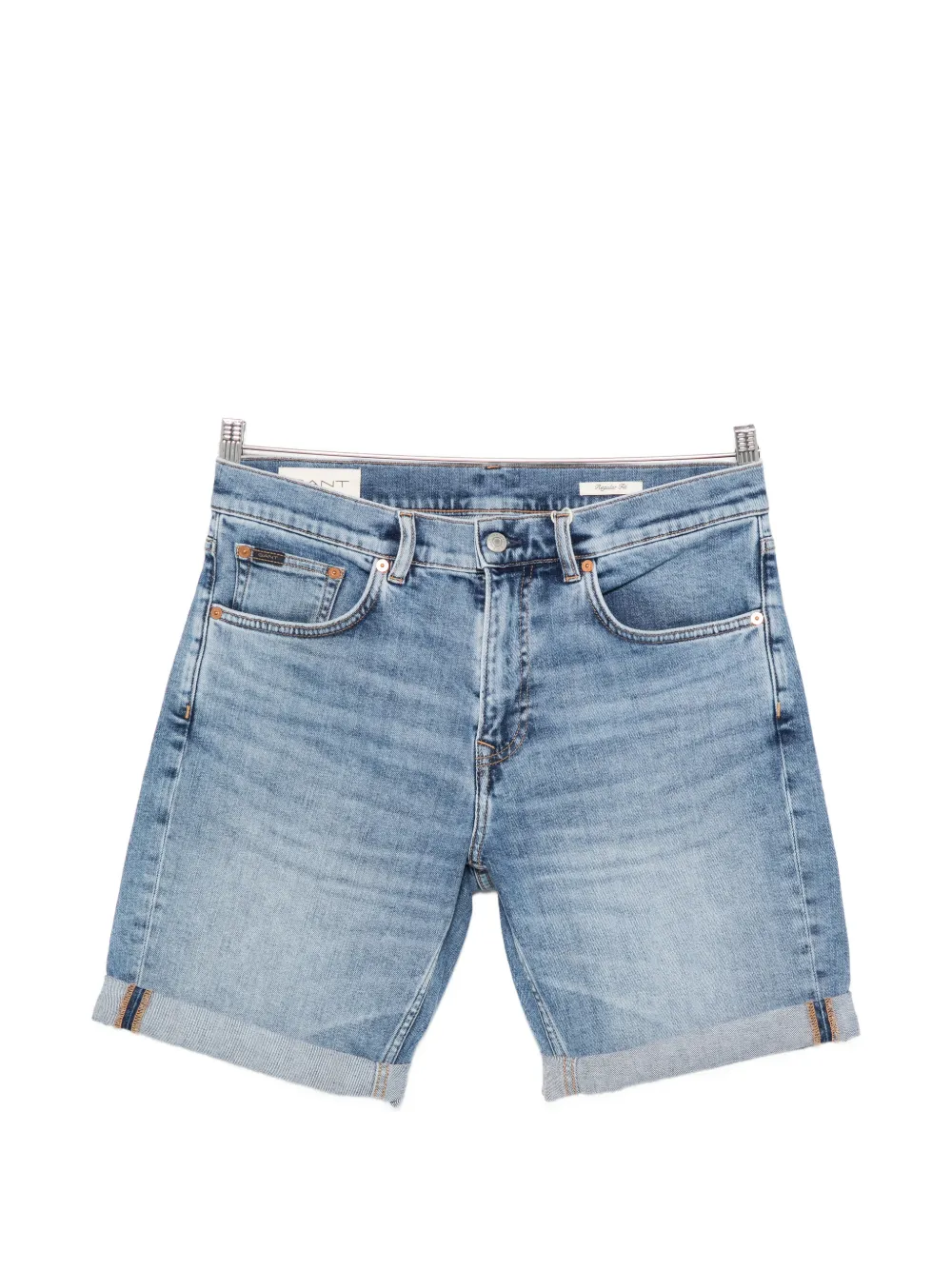 Gant rolled-hem denim shorts - Blu