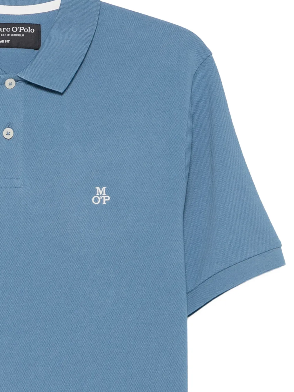 Marc O'Polo Piqué poloshirt met geborduurd logo Blauw