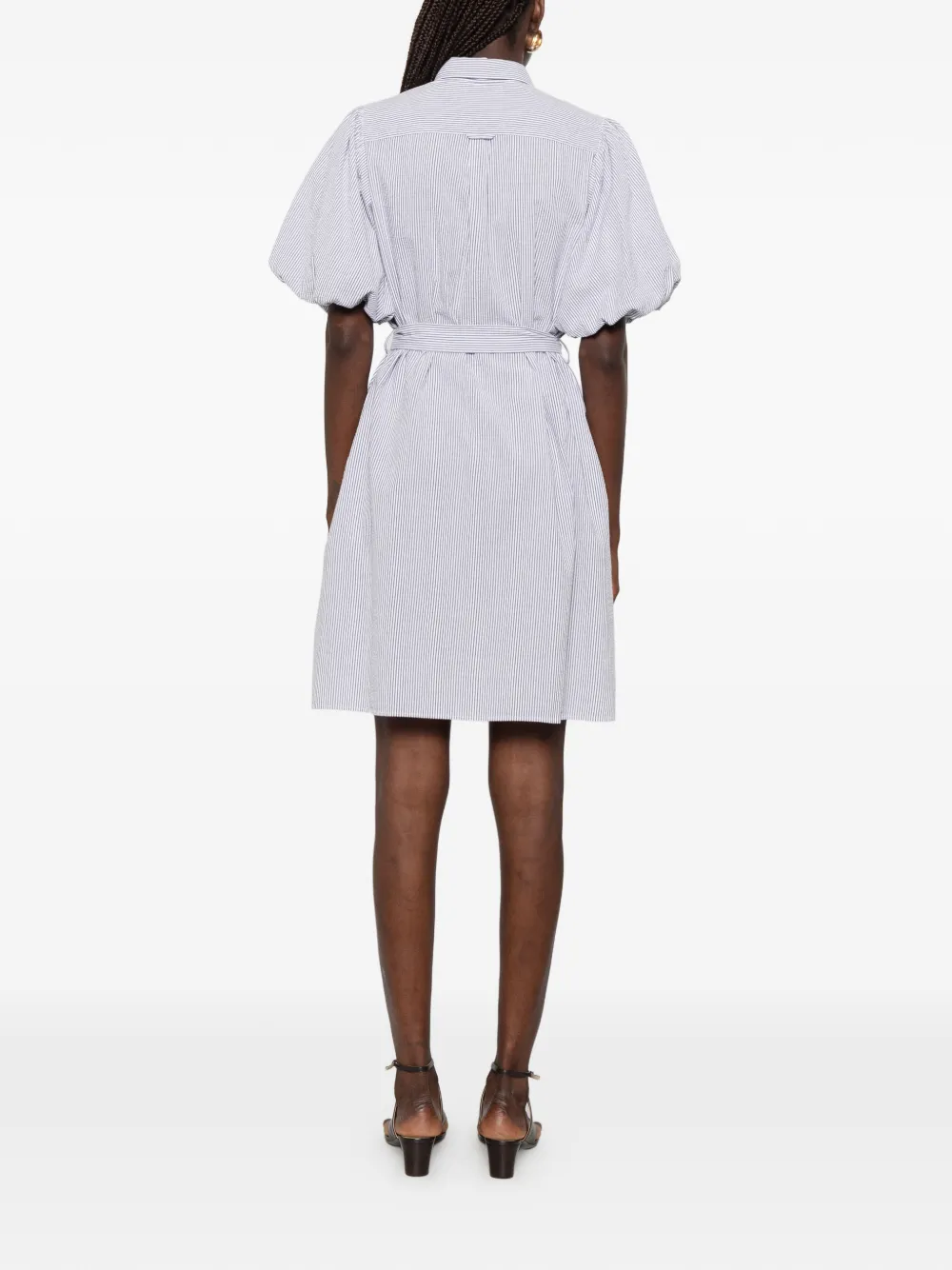 Gant Midi-jurk met ballonmouwen Wit