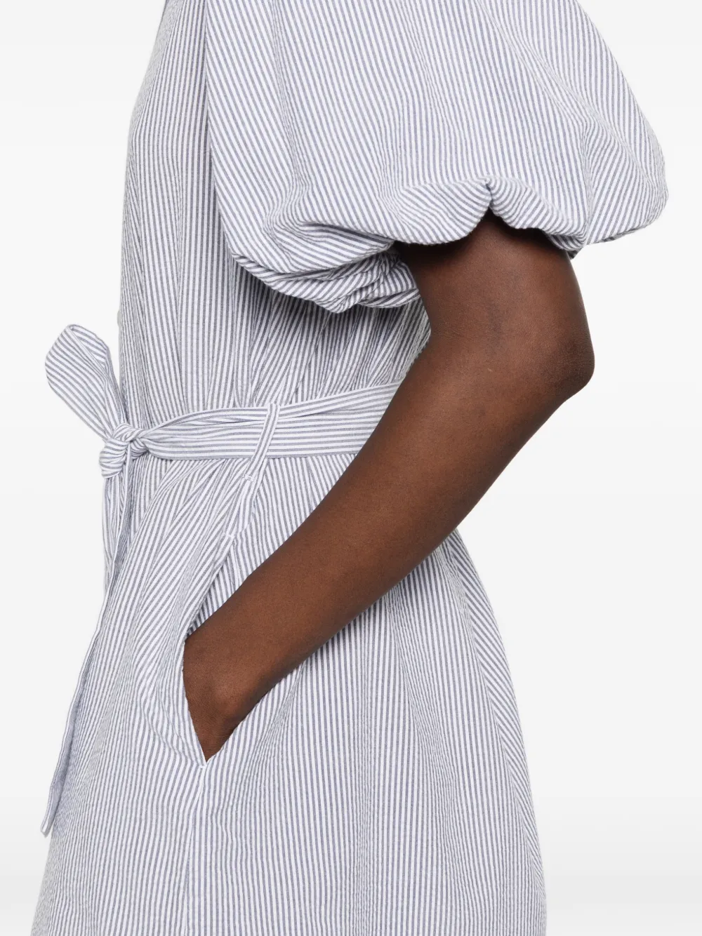 Gant Midi-jurk met ballonmouwen Wit