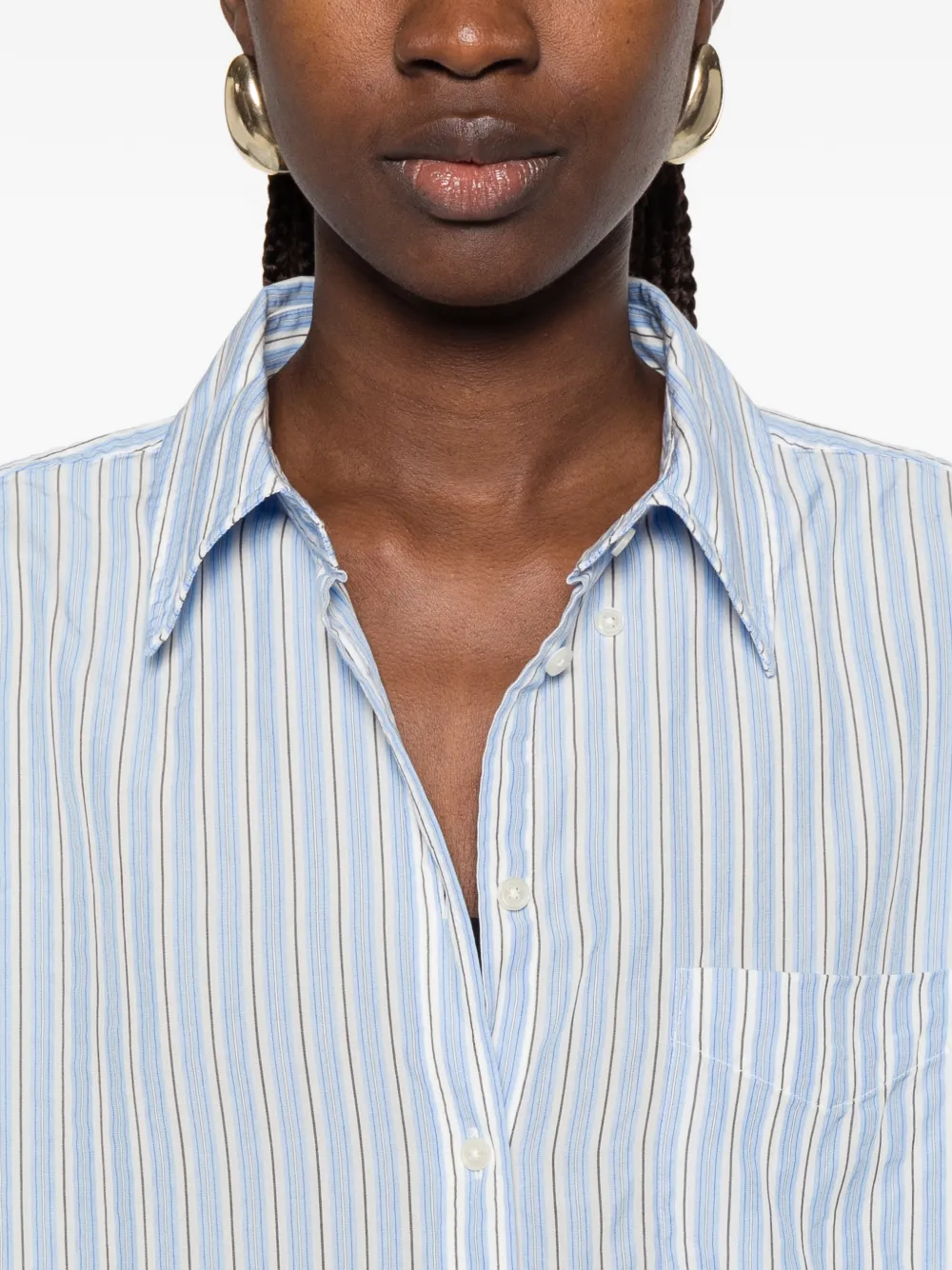 Gant Gestreept katoenen overhemd Blauw