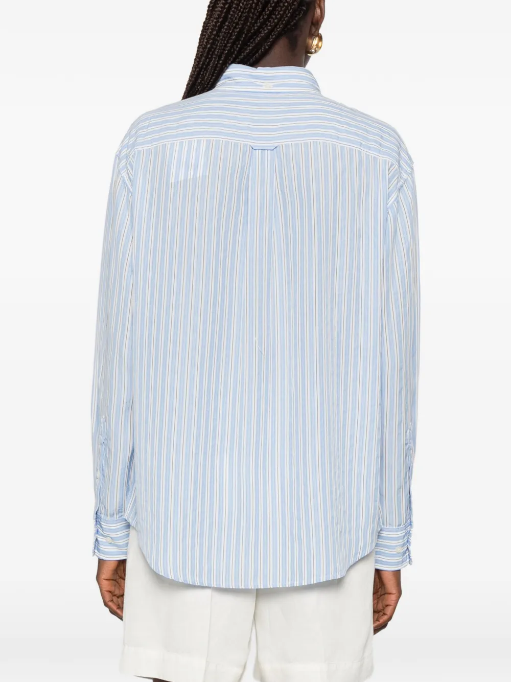 Gant Gestreept katoenen overhemd Blauw