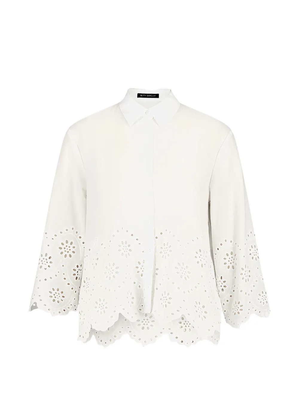 Betty Barclay broderie-anglaise scalloped-hem shirt - Weiß