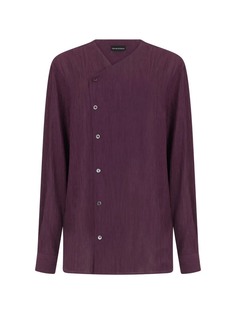 Emporio Armani asymmetric front-button fastening shirt - Viola