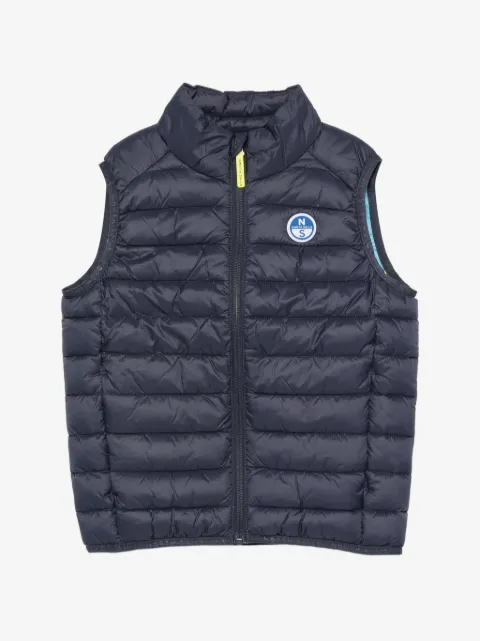 North Sails Kids quilted logo-patch gilet