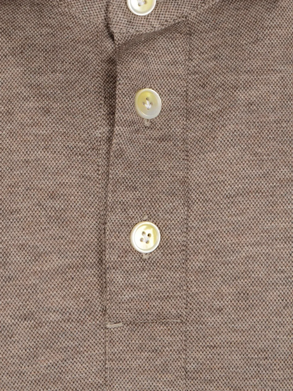 Finamore 1925 Napoli Poloshirt met lange mouwen Bruin