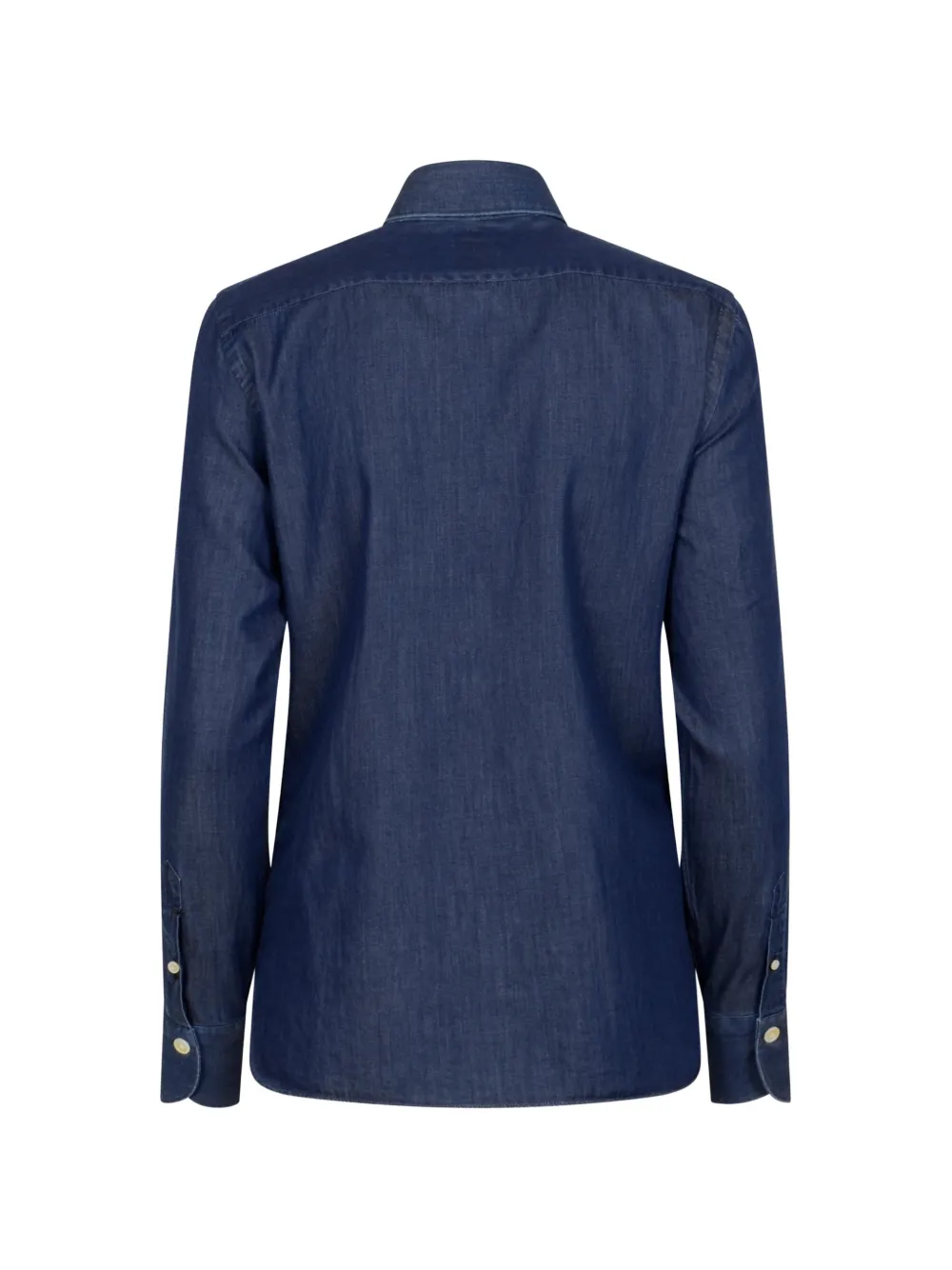 Finamore 1925 Napoli Button-up denim overhemd Blauw