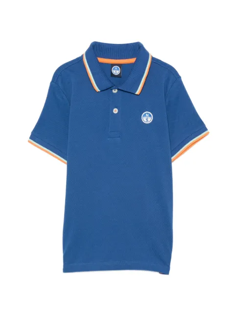 North Sails Kids logo-patch tipped polo shirt