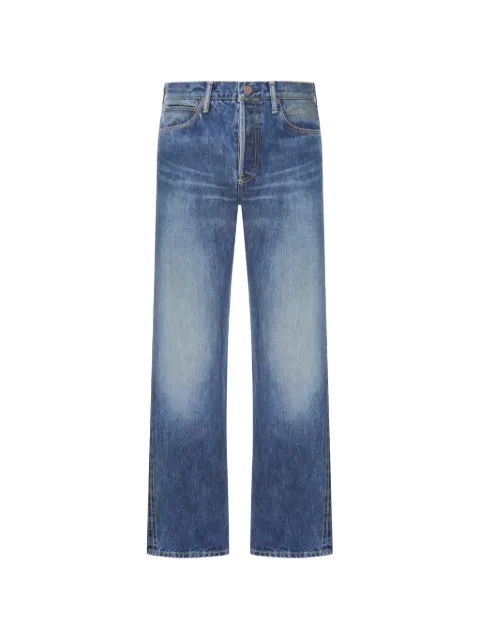 visvim logo-patch jeans