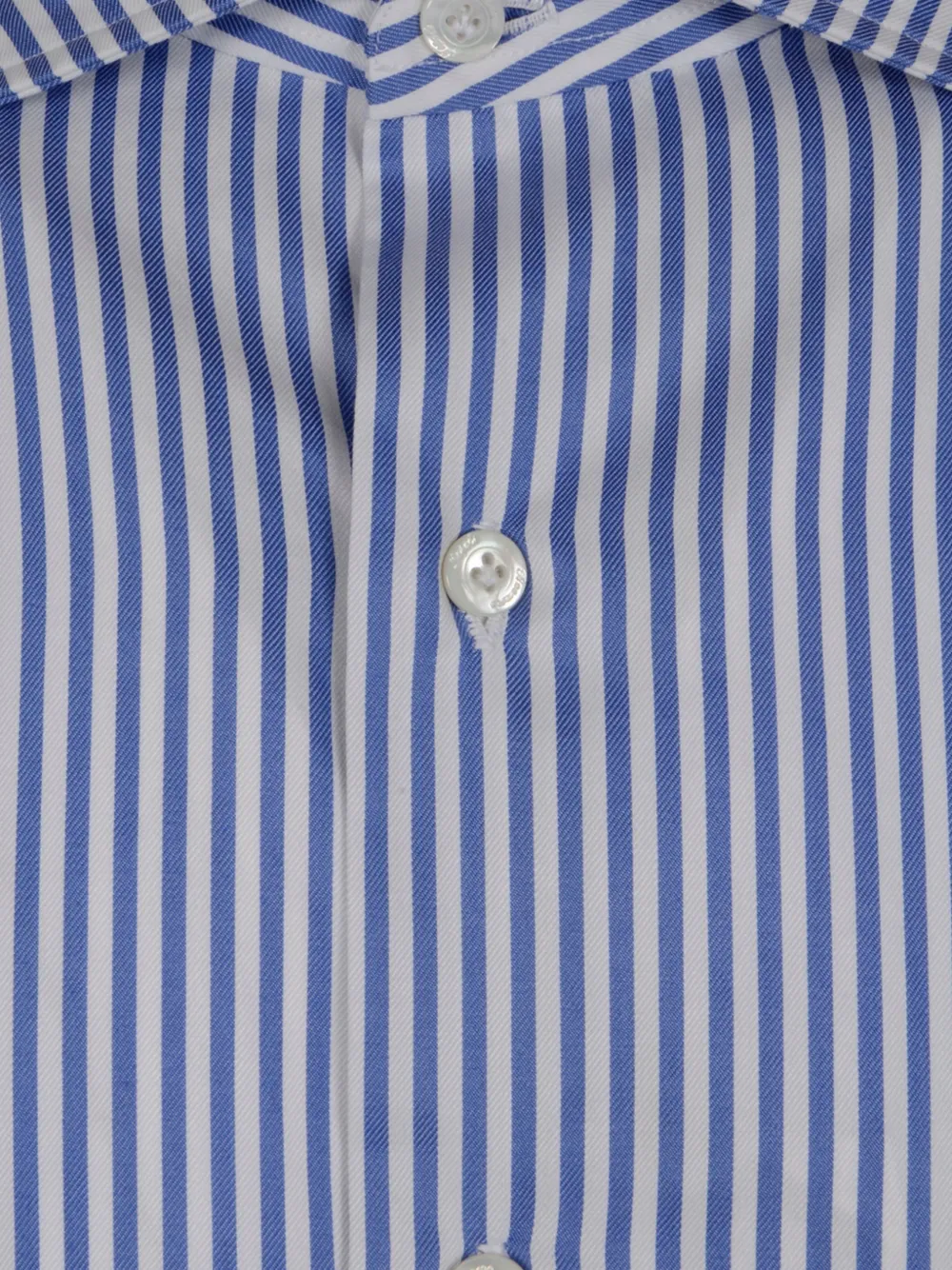 Finamore 1925 Napoli Gestreept overhemd Blauw