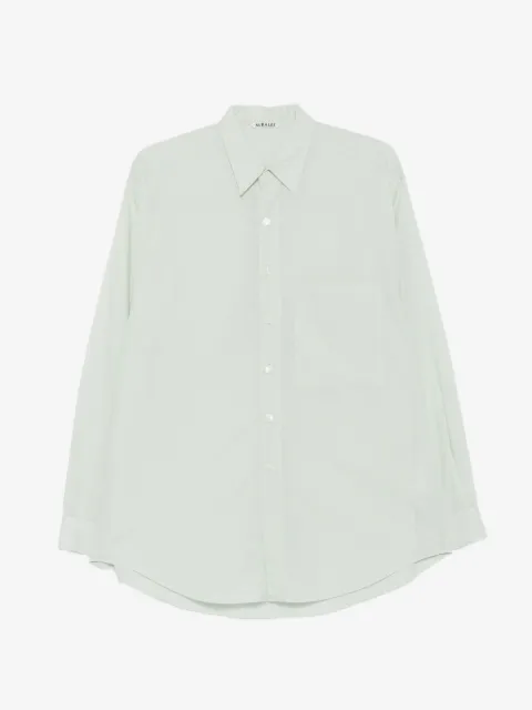 Auralee camisa manga larga con bolsillo en el pecho