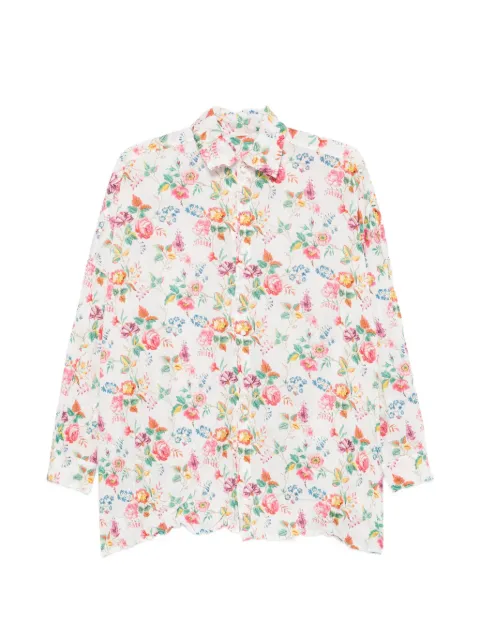 Daniela Gregis floral-print crinkled shirt