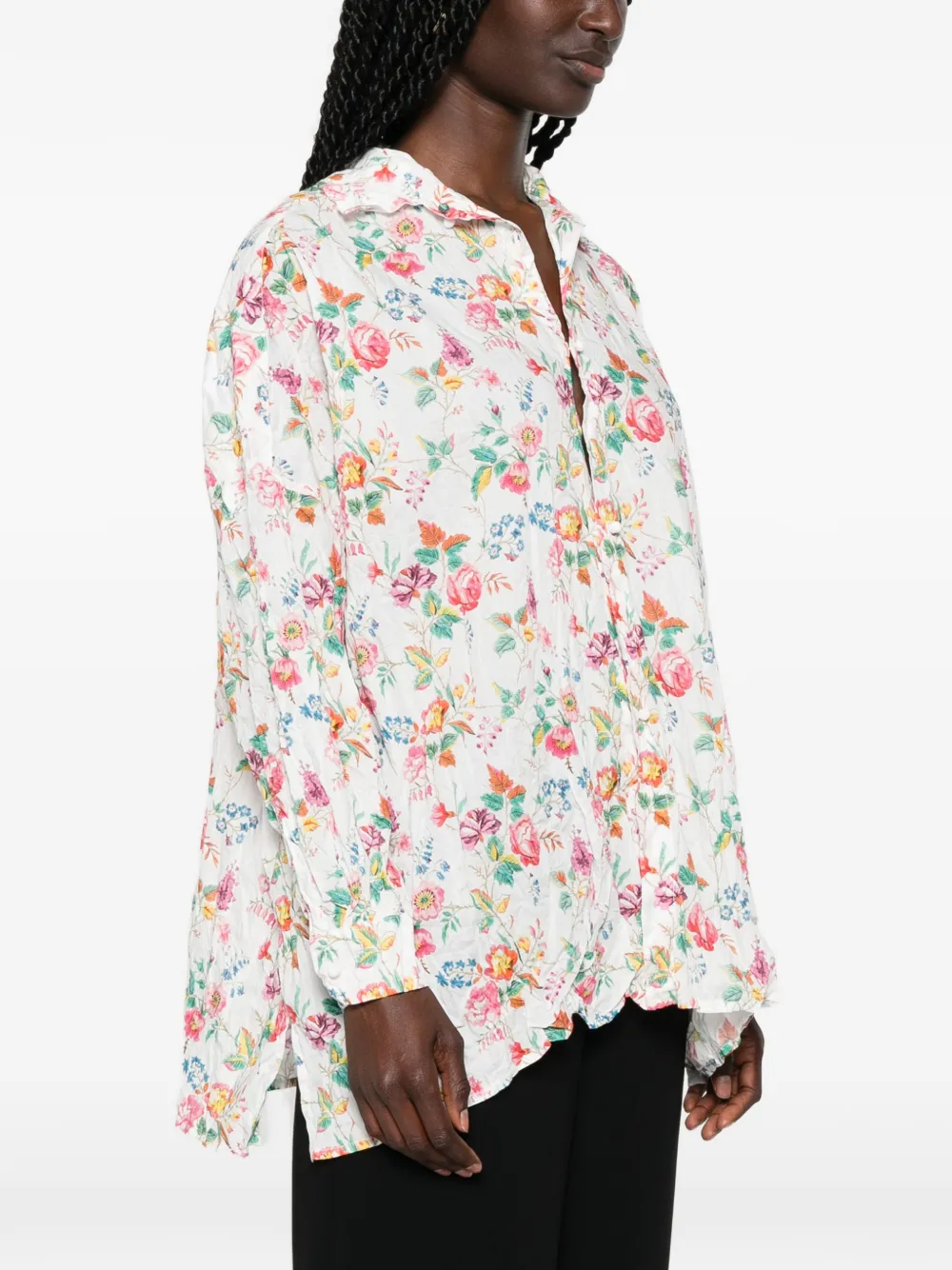  Daniela Gregis Camicia A Fiori - Bianco 