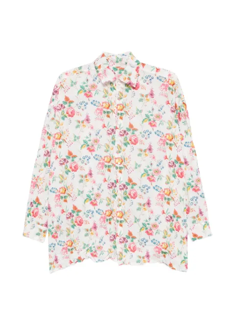 Daniela Gregis floral-print crinkled shirt
