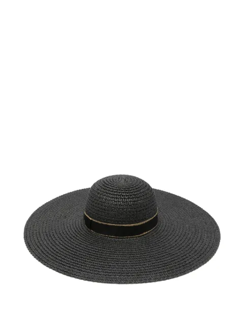 Borsalino wide-brim woven sun hat