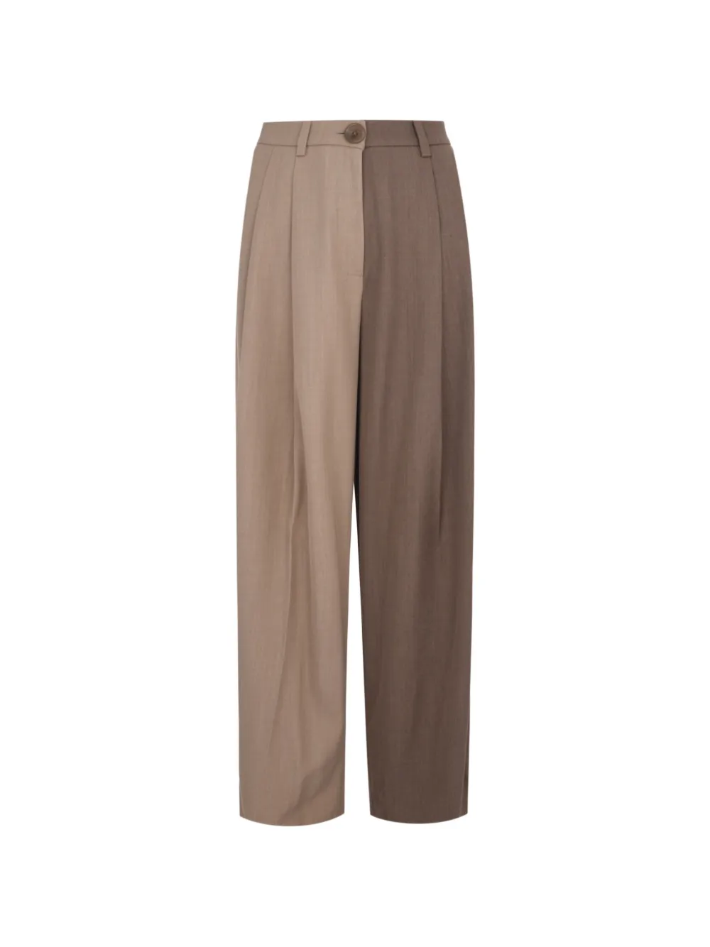 Bouguessa Zelda two-tone pleated trousers - Nude