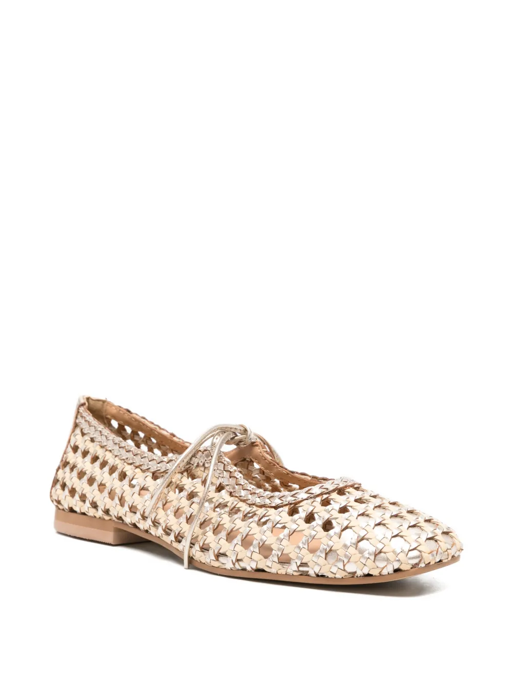 gioseppo woven leather ballet flats Goud