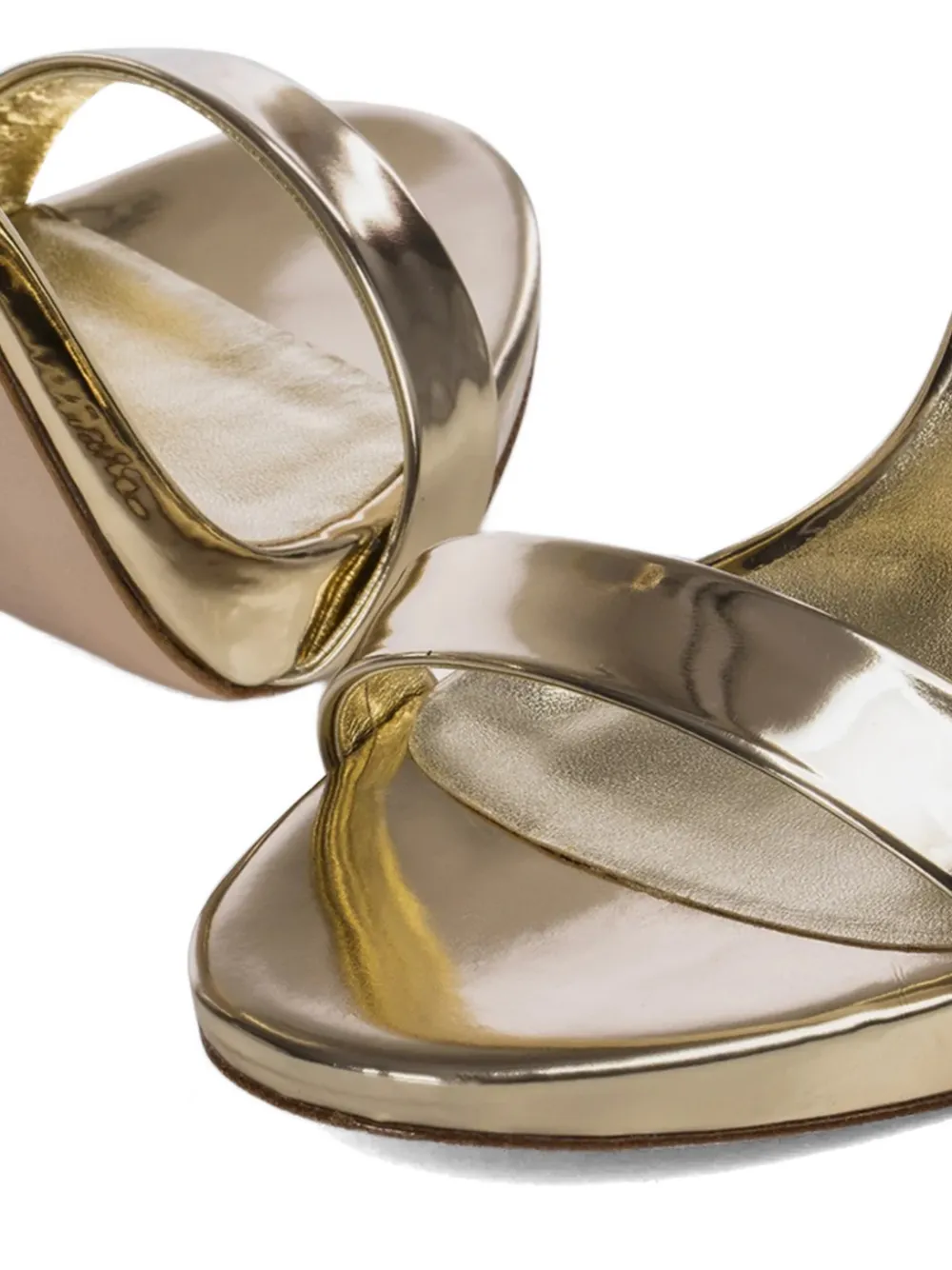 Le Silla Gwen metallic-effect sandals Goud