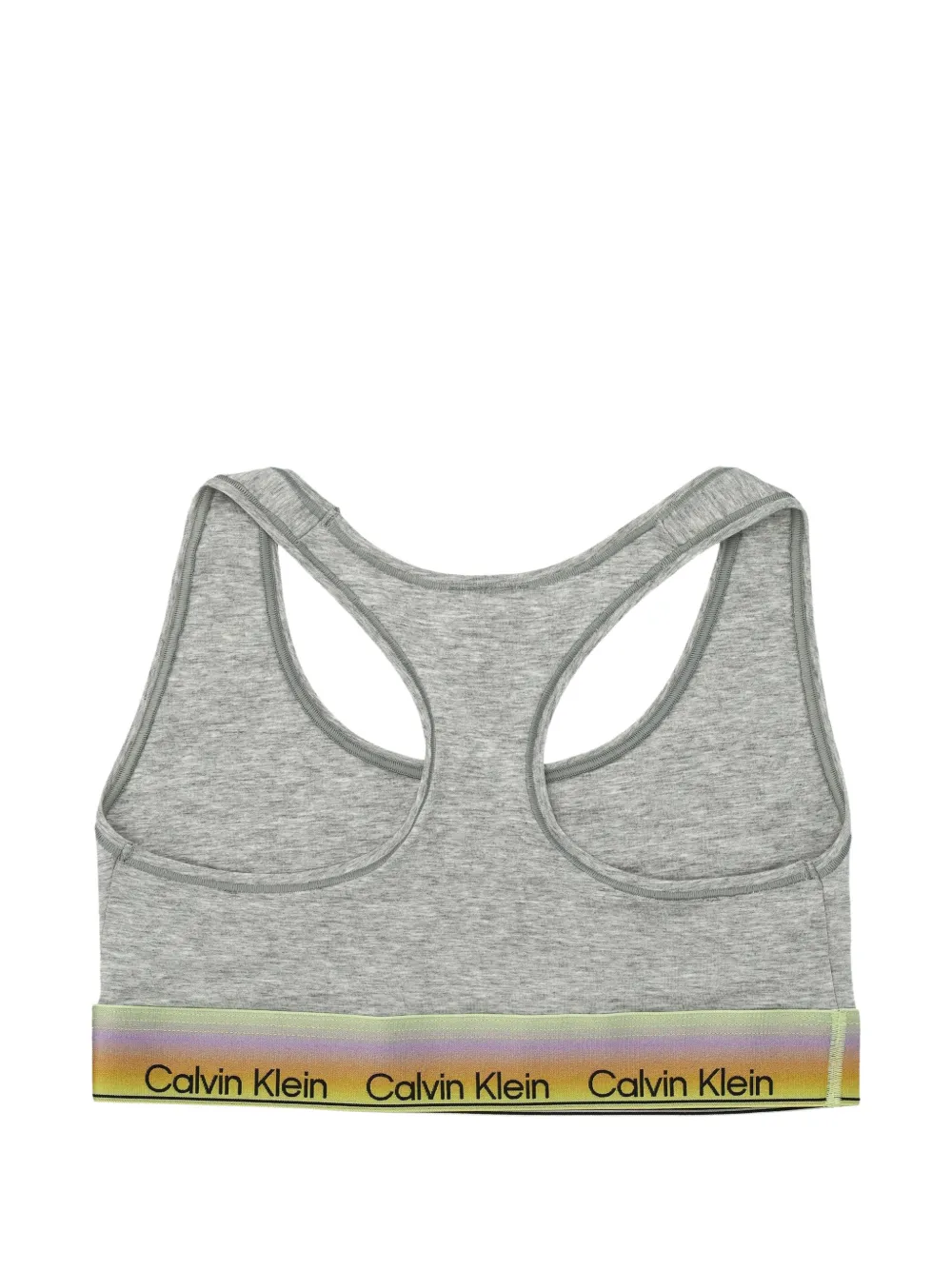 Calvin Klein Racerback bh met logoband Grijs