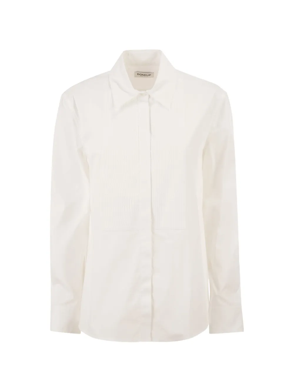 DONDUP pleated bib-front shirt - Bianco