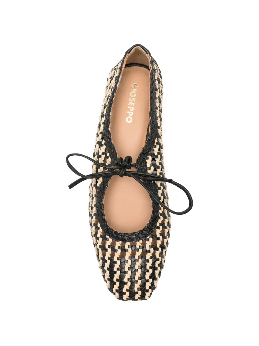 gioseppo Worden woven-design bow-detail ballet flats Zwart